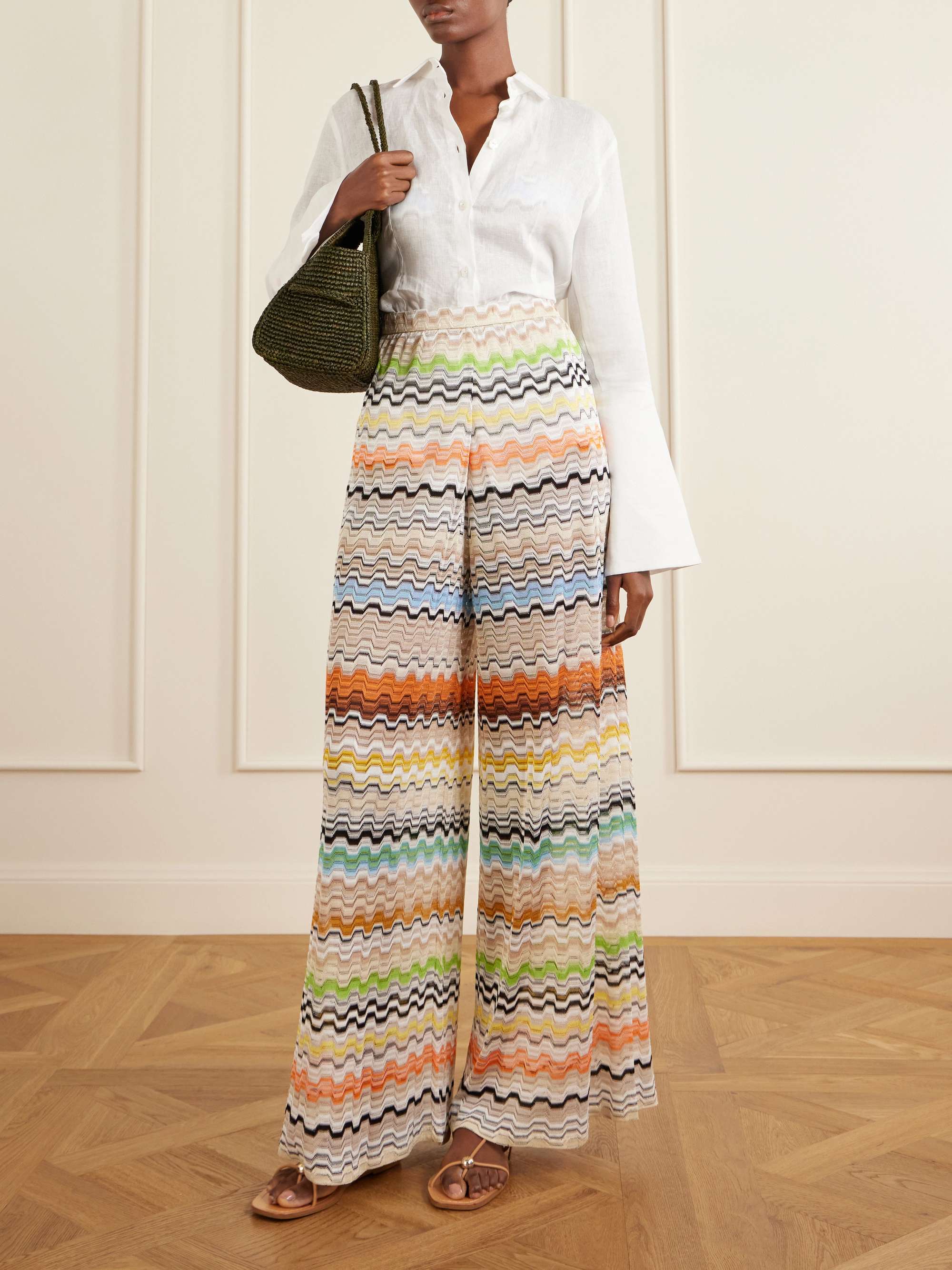 MISSONI Crochet-knit wide-leg pants