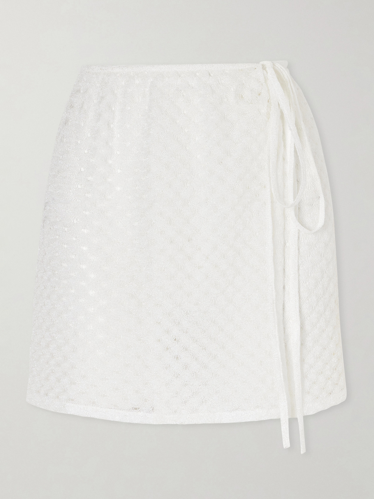 Missoni Mesh Mini Skirt In White