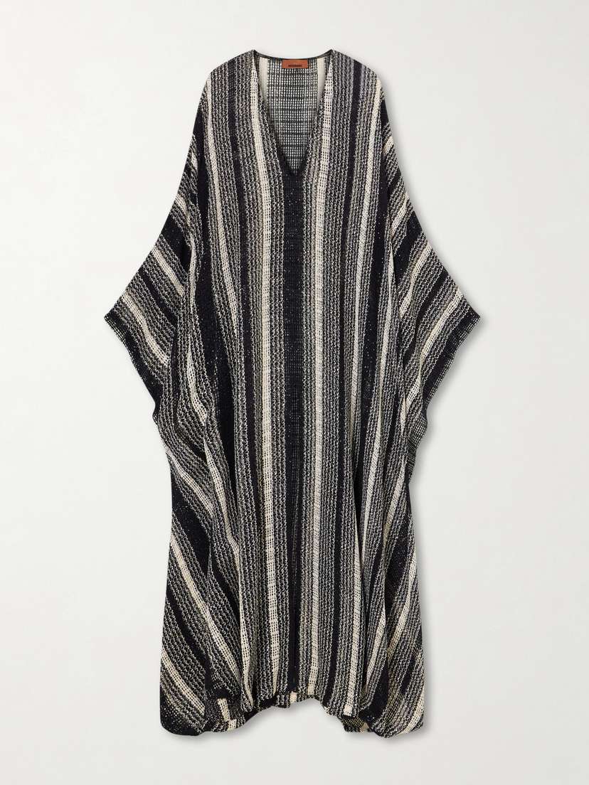 Missoni Sequin-embellished Striped Metallic Coverup