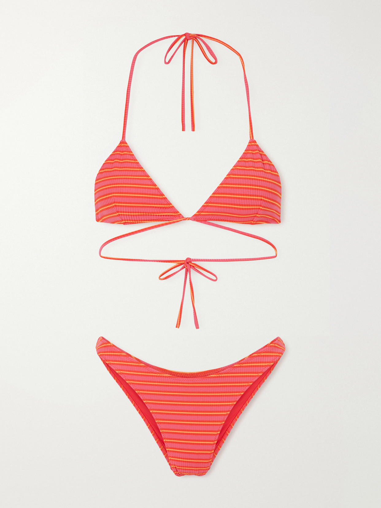 Lido Striped Triangle Bikini In Multi