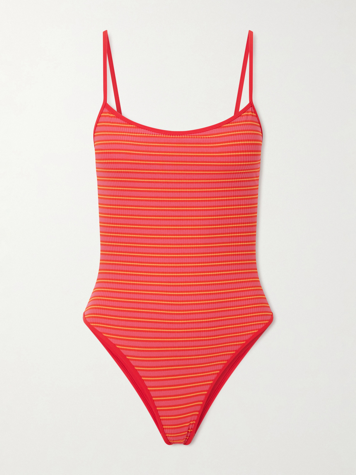 Lido Trentasei Striped One-piece Swimsuit In Red