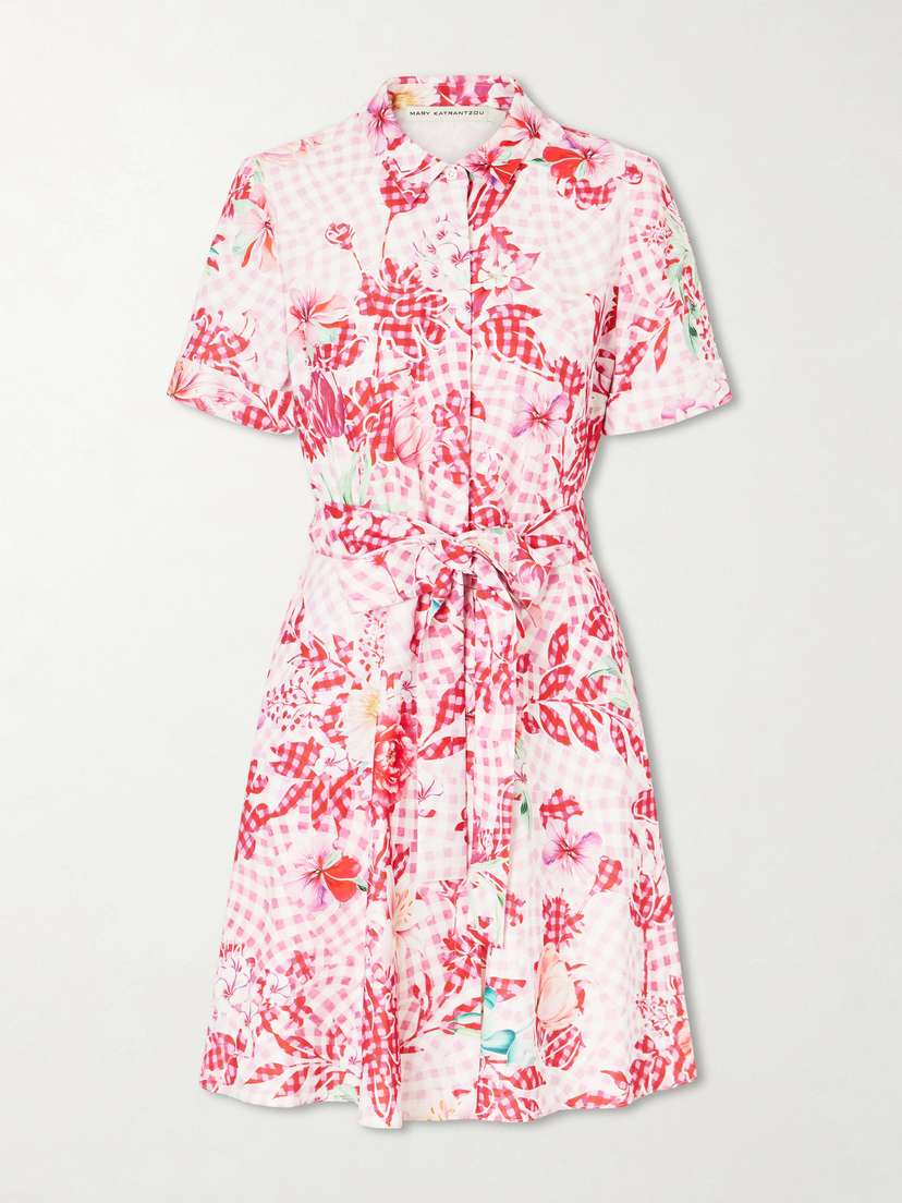 Mary Katrantzou Chima Floral-print Tie-detailed Woven Midi Dress
