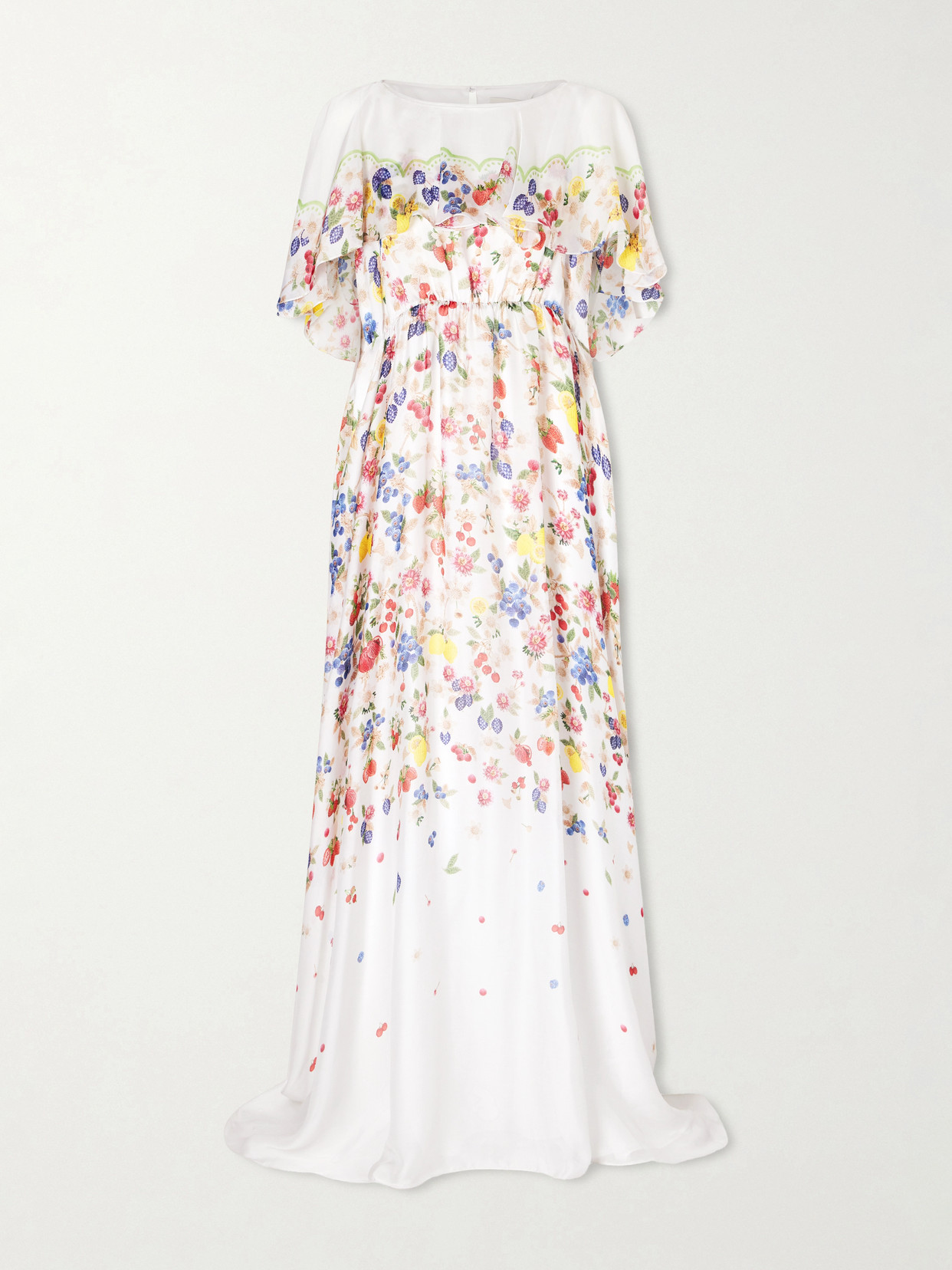 Mary Katrantzou Floral-print Chiffon Maxi Dress In Multi
