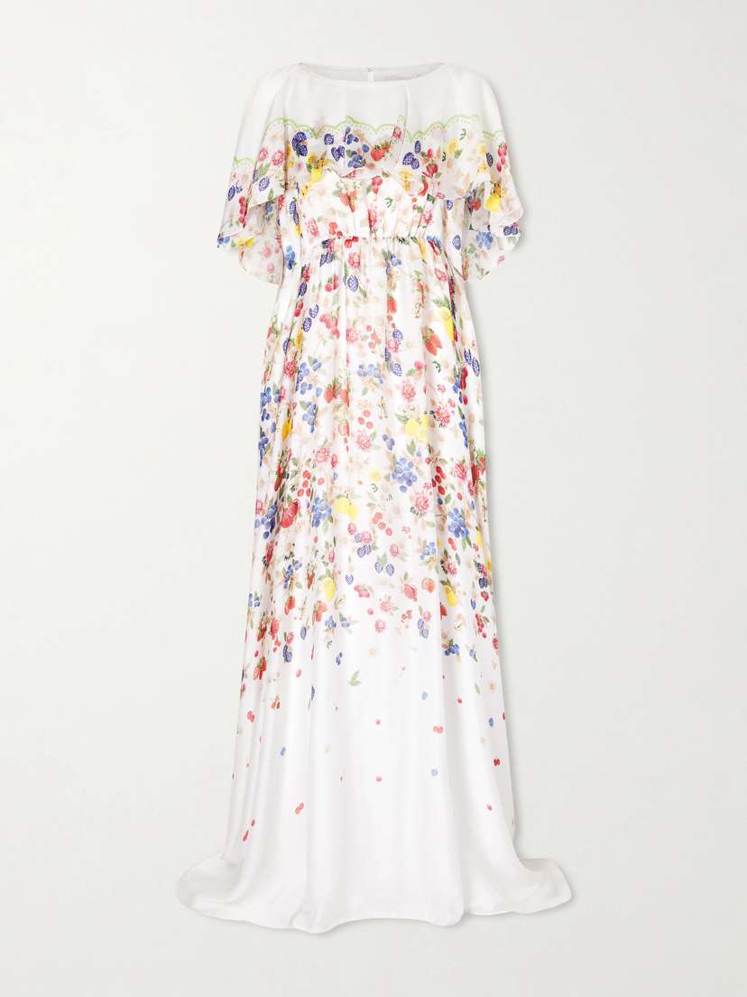 Mary Katrantzou Floral-print Chiffon Maxi Dress