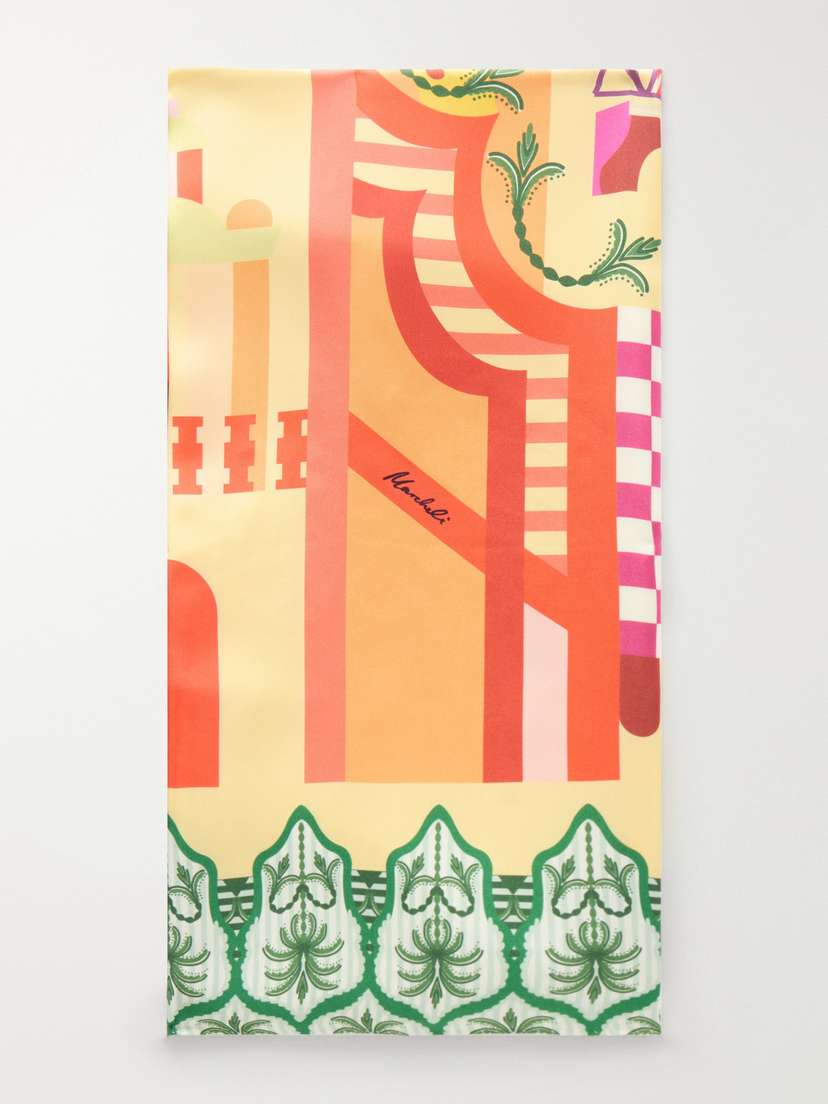 Cristiano Marcheli Giulia Printed Silk-twill Scarf