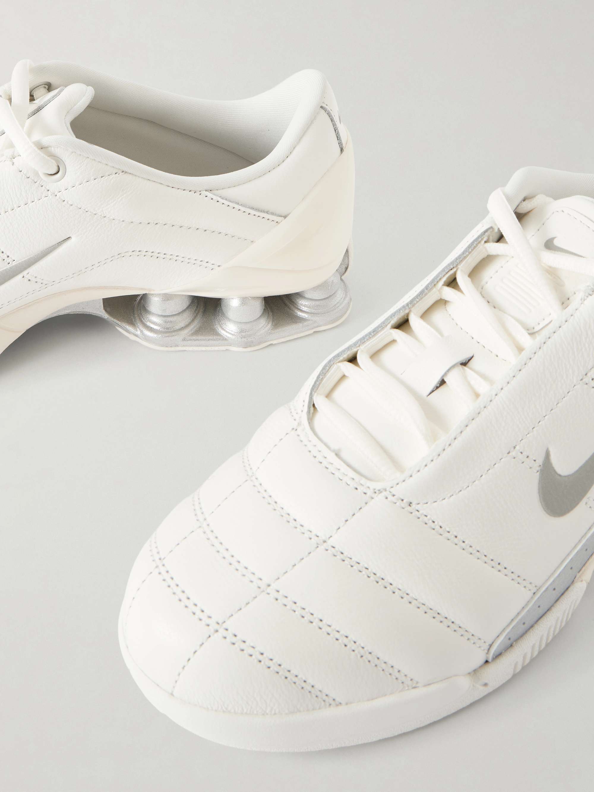 NIKE T90 Shox Magia QS leather sneakers | NET-A-PORTER