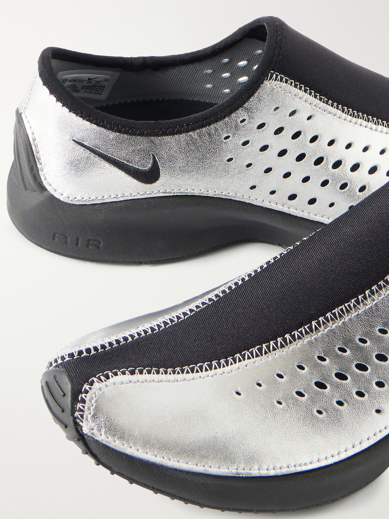 Superfly Suede And Perforated Metallic Leather Slip-On Sneakers