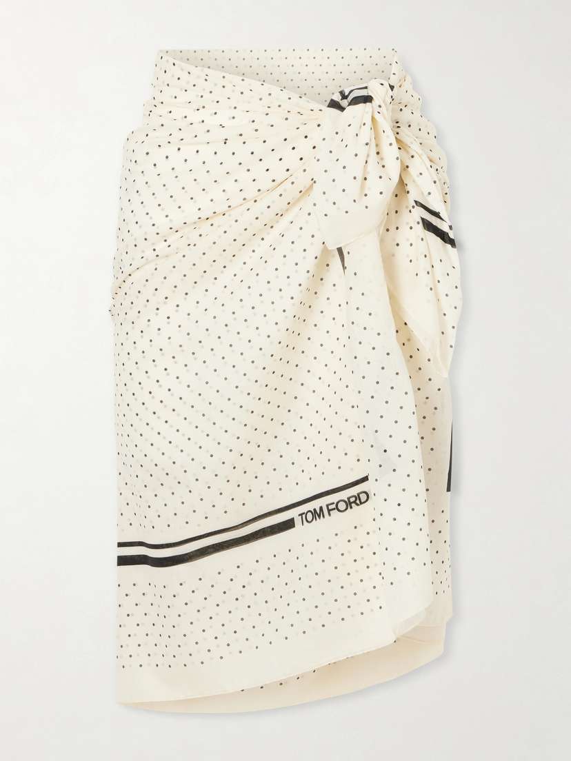 Tom Ford Polka-dot Cotton Muslin Pareo