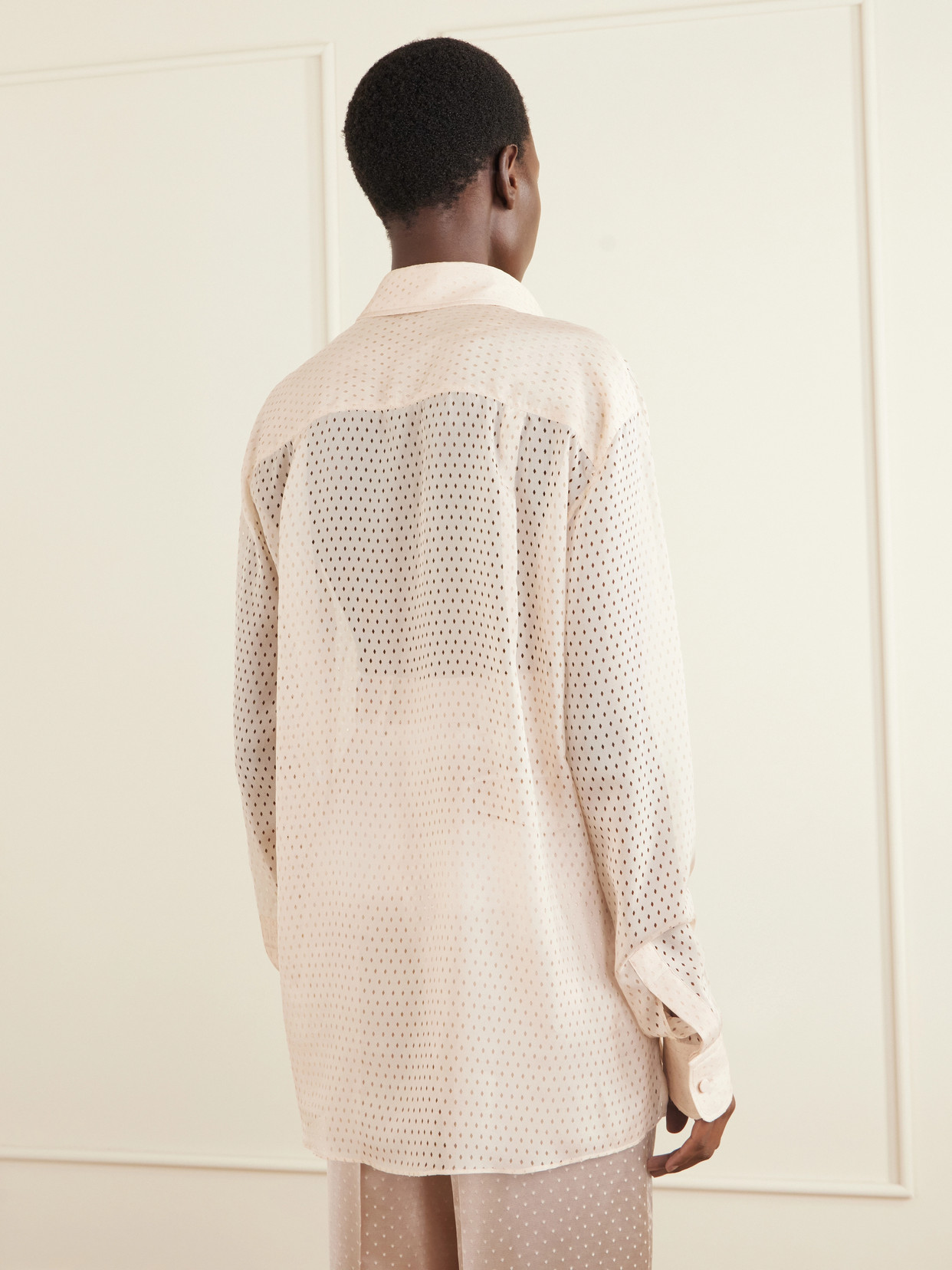 Tom Ford Oversized Silk-chiffon Shirt In Multi