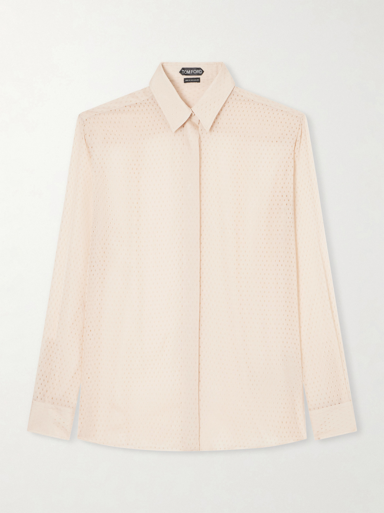 Tom Ford Oversized Silk-chiffon Shirt In Multi