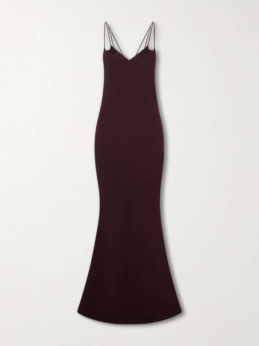 Tom Ford Maroon Enverse Satin Gown
