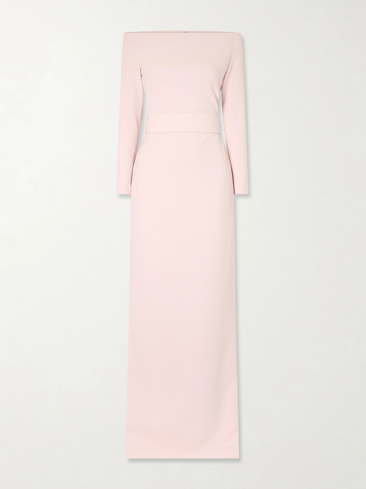 Solace London Sabina Off-the-shoulder Stretch-crepe Maxi Dress In Pink