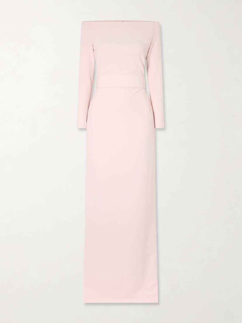 Solace London Sabina Off-the-shoulder Stretch-crepe Maxi Dress