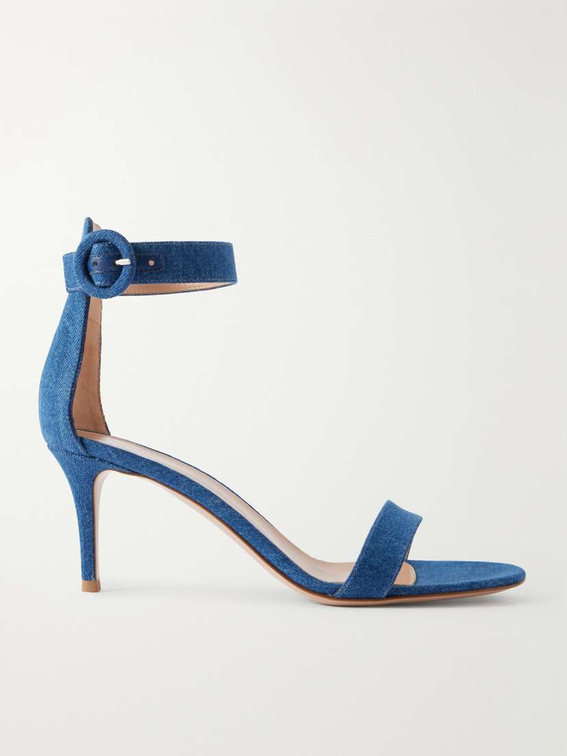Gianvito Rossi Portofino 70 Denim Sandals