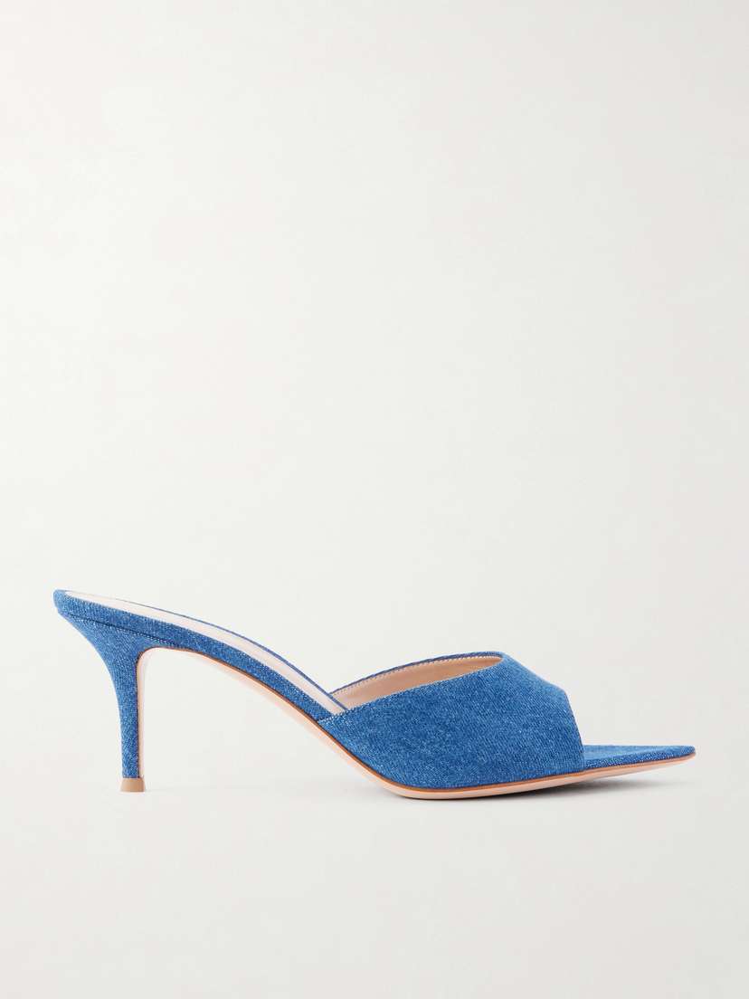 Gianvito Rossi Elle 70 Denim Sandals