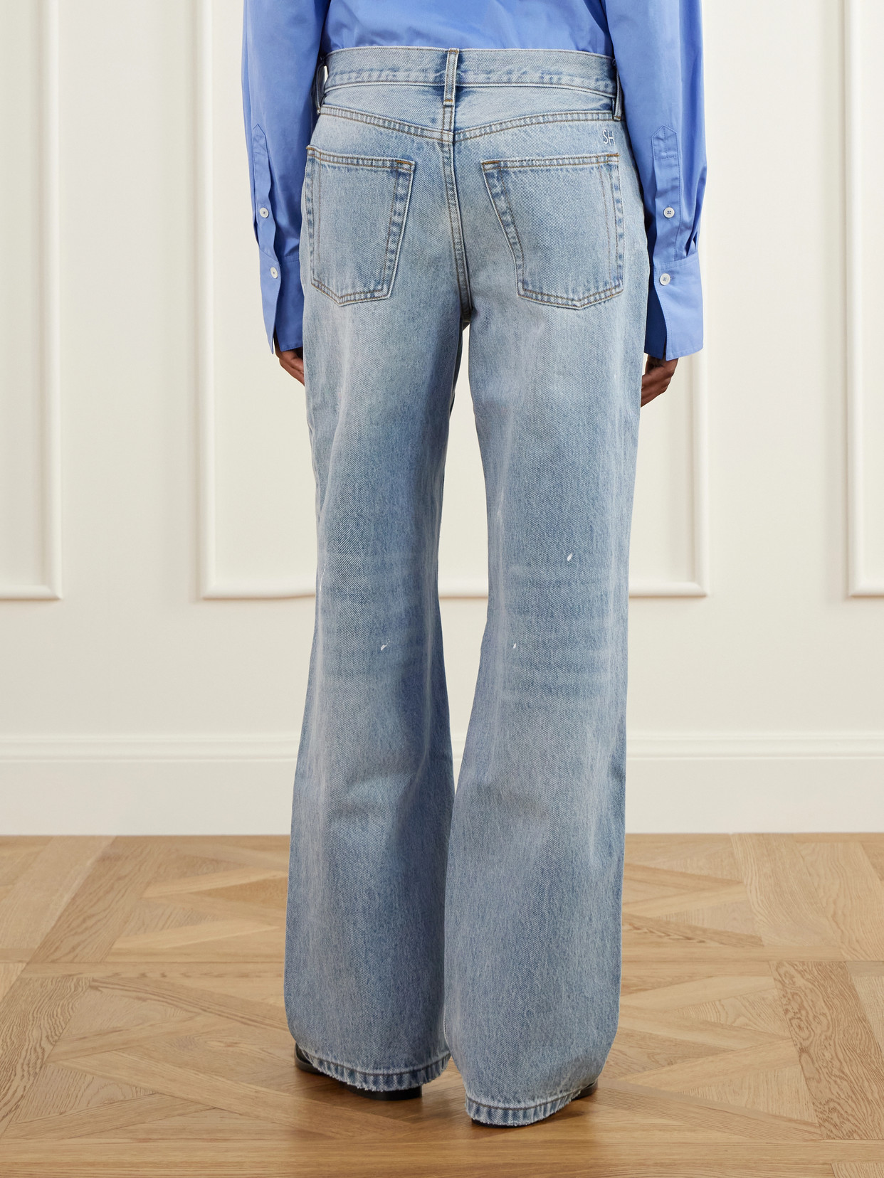 Painter Distressed Mid-Rise Straight-Leg Jeans