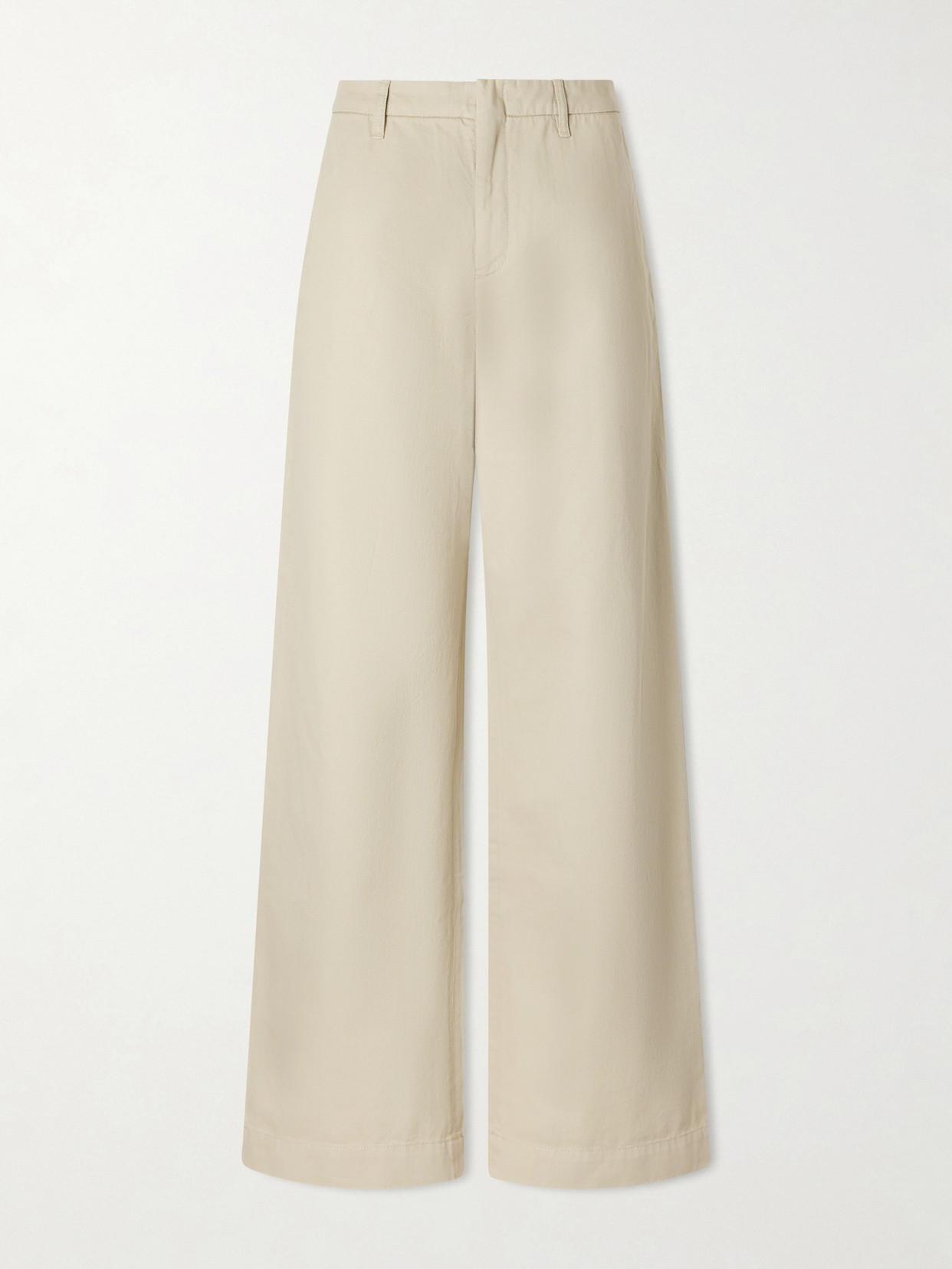 Still Here Cotton Wide-leg Pants In Neutral