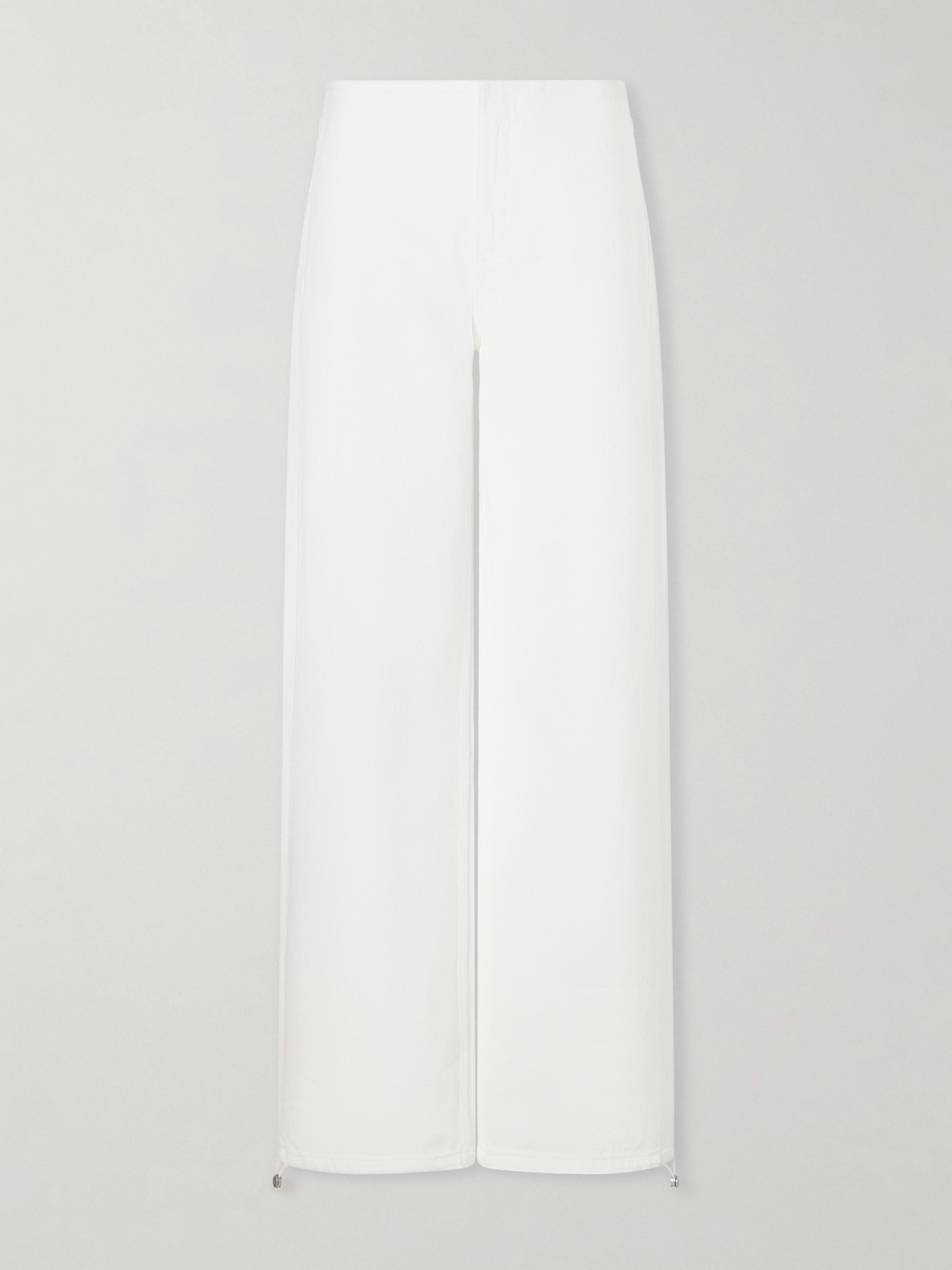 Still Here Sport Low-rise Wide-leg Jeans In White