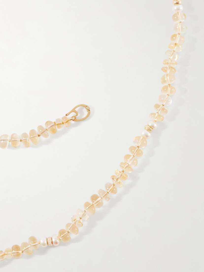 Loren Stewart Solstice Sautoir 14-karat Gold, Pearl And Citrine Beaded Necklace | Thumbnail 3 Loren Stewart Solstice Sautoir 14-karat Gold, Pearl And Citrine Beaded Necklace | Thumbnail 3