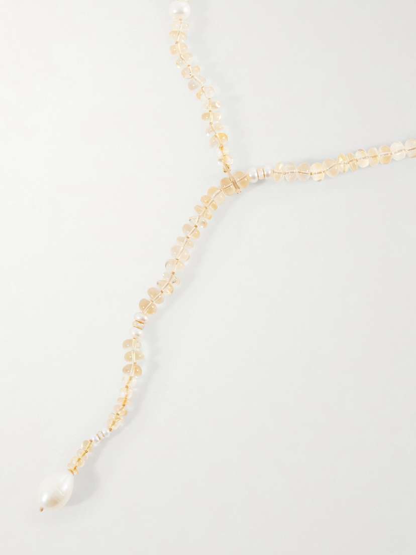 Loren Stewart Solstice Sautoir 14-karat Gold, Pearl And Citrine Beaded Necklace | Thumbnail 4 Loren Stewart Solstice Sautoir 14-karat Gold, Pearl And Citrine Beaded Necklace | Thumbnail 4