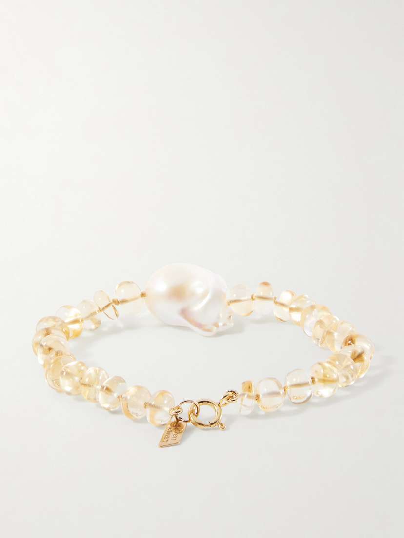 Loren Stewart Sunsalt Baroque 14-karat Gold, Citrine And Pearl Beaded Bracelet | Thumbnail 3 Loren Stewart Sunsalt Baroque 14-karat Gold, Citrine And Pearl Beaded Bracelet | Thumbnail 3