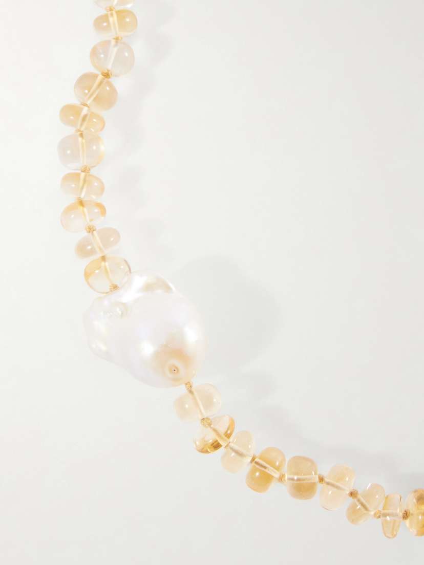 Loren Stewart Sunsalt Baroque 14-karat Gold, Citrine And Pearl Beaded Bracelet | Thumbnail 4 Loren Stewart Sunsalt Baroque 14-karat Gold, Citrine And Pearl Beaded Bracelet | Thumbnail 4