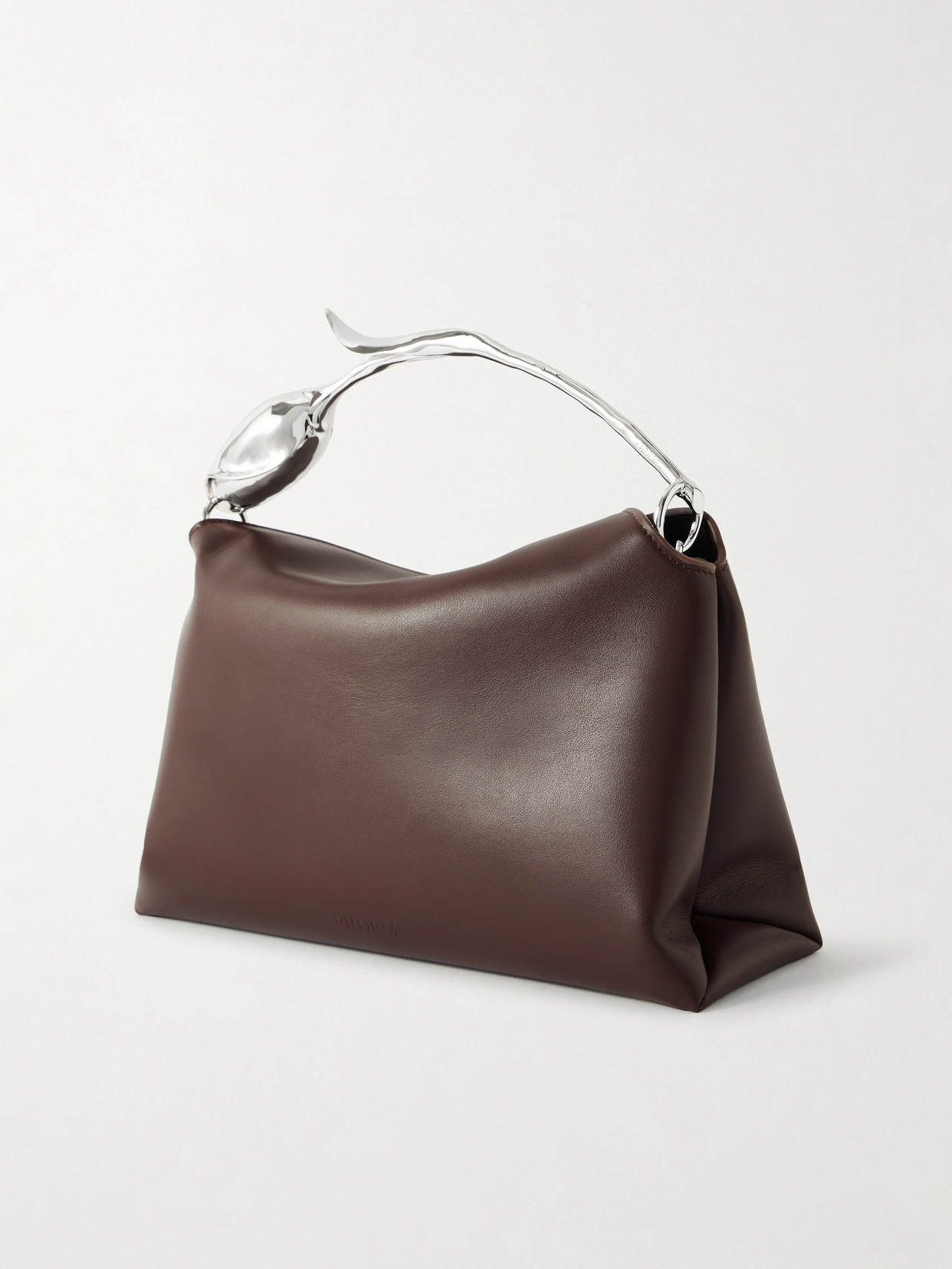 Erdem Bloom Medium Leather Shoulder Bag In Red