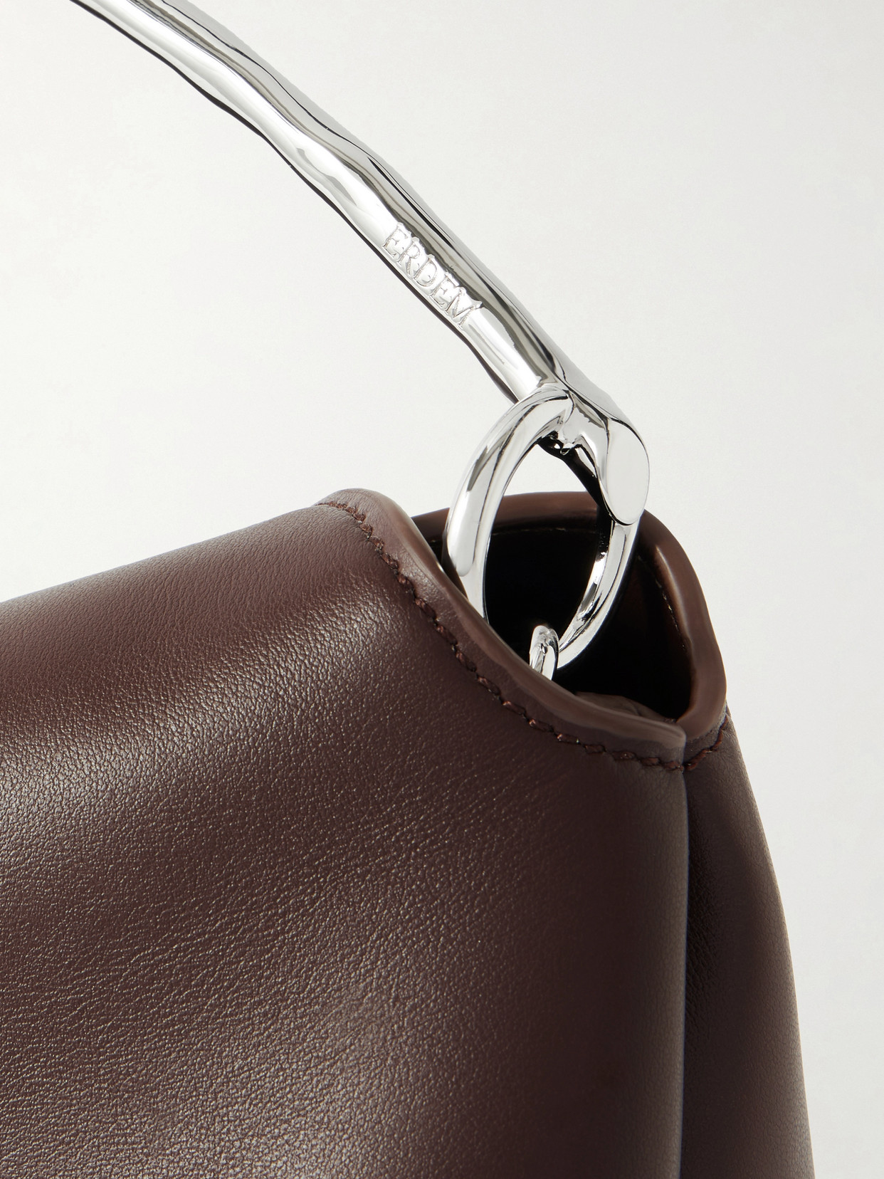 Erdem Bloom Medium Leather Shoulder Bag In Red