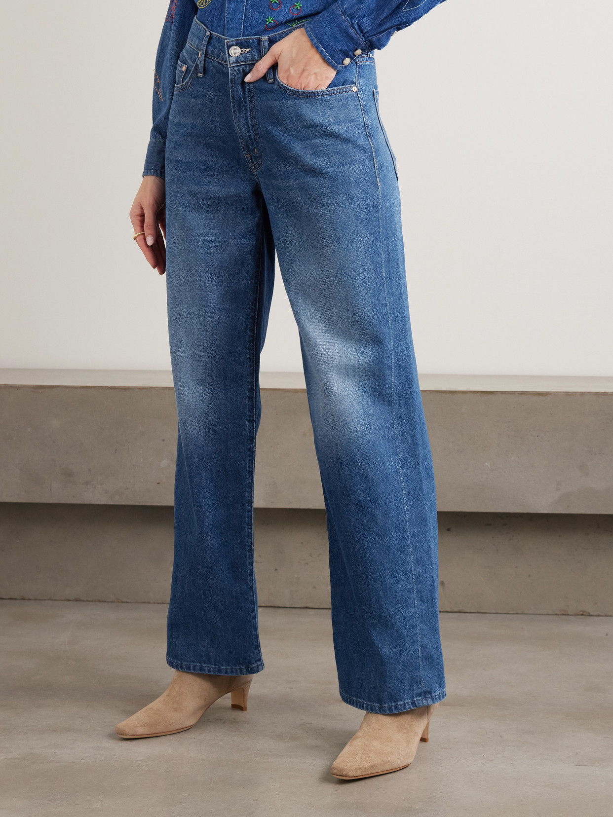 The Maven Skimp Mid-Rise Straight-Leg Jeans