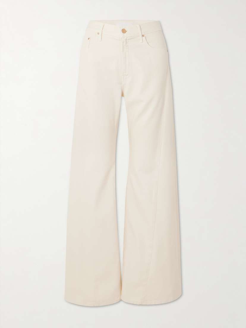 Mother Snacks! The Lemon Twist Sneak High-rise Wide-leg Jeans
