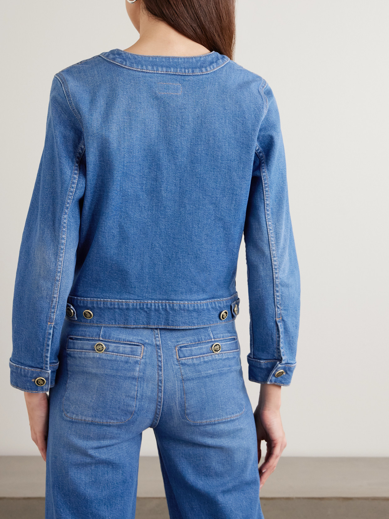 Mother Stashed Picky Jacket In Whisk Me Away In Blue