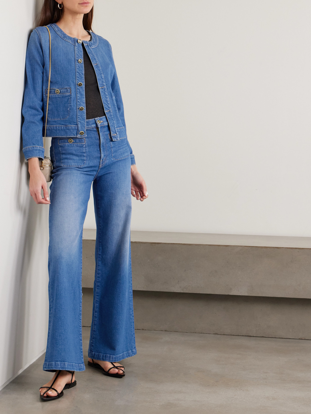 Mother Stashed Picky Jacket In Whisk Me Away In Blue