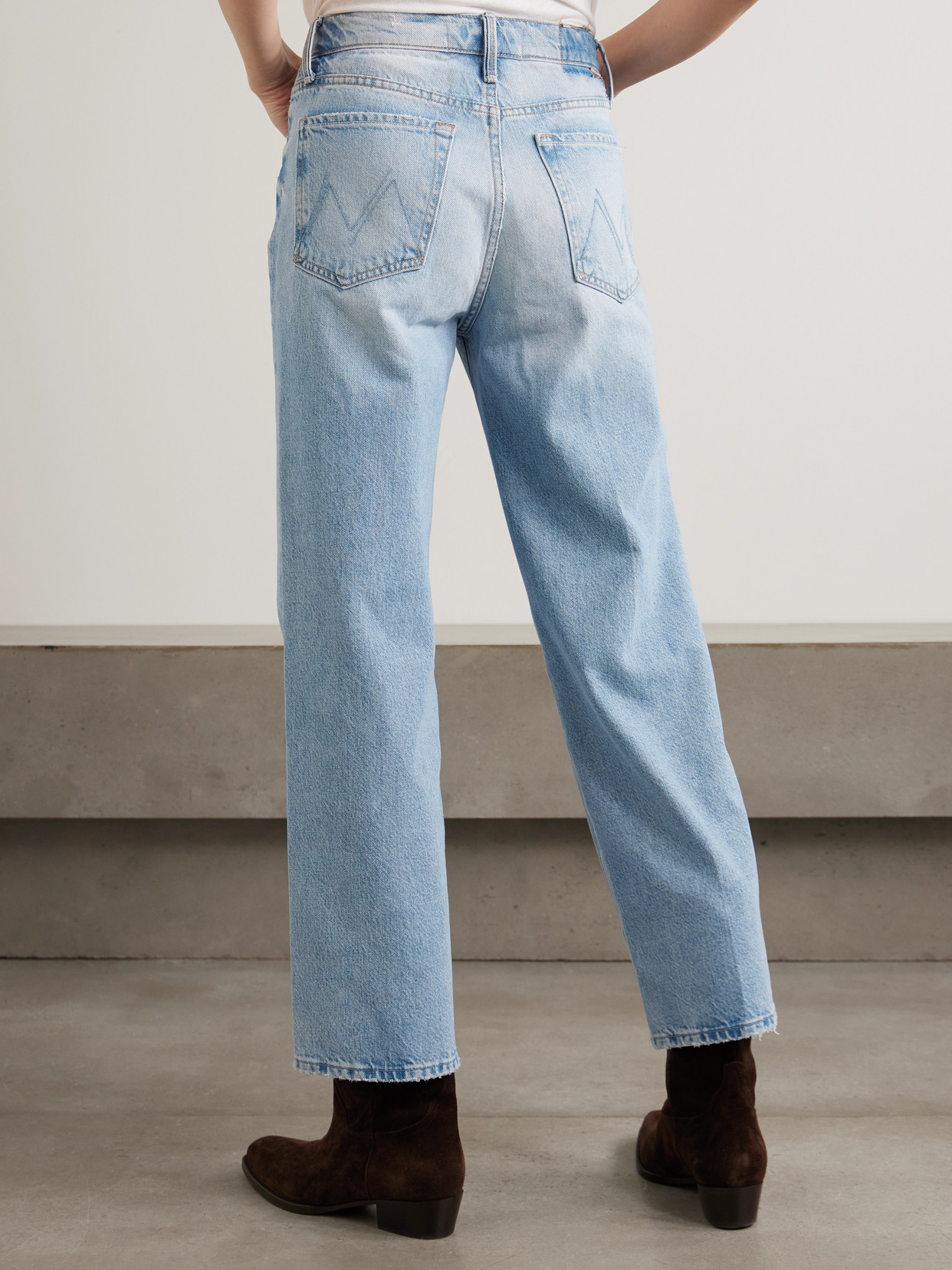 The Rambler Zip Flood High-Rise Straight-Leg Jeans