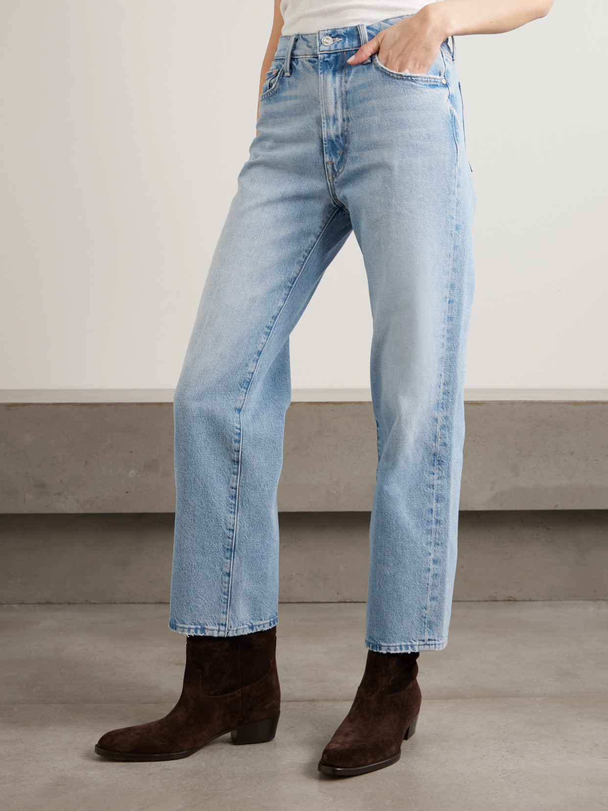The Rambler Zip Flood High-Rise Straight-Leg Jeans