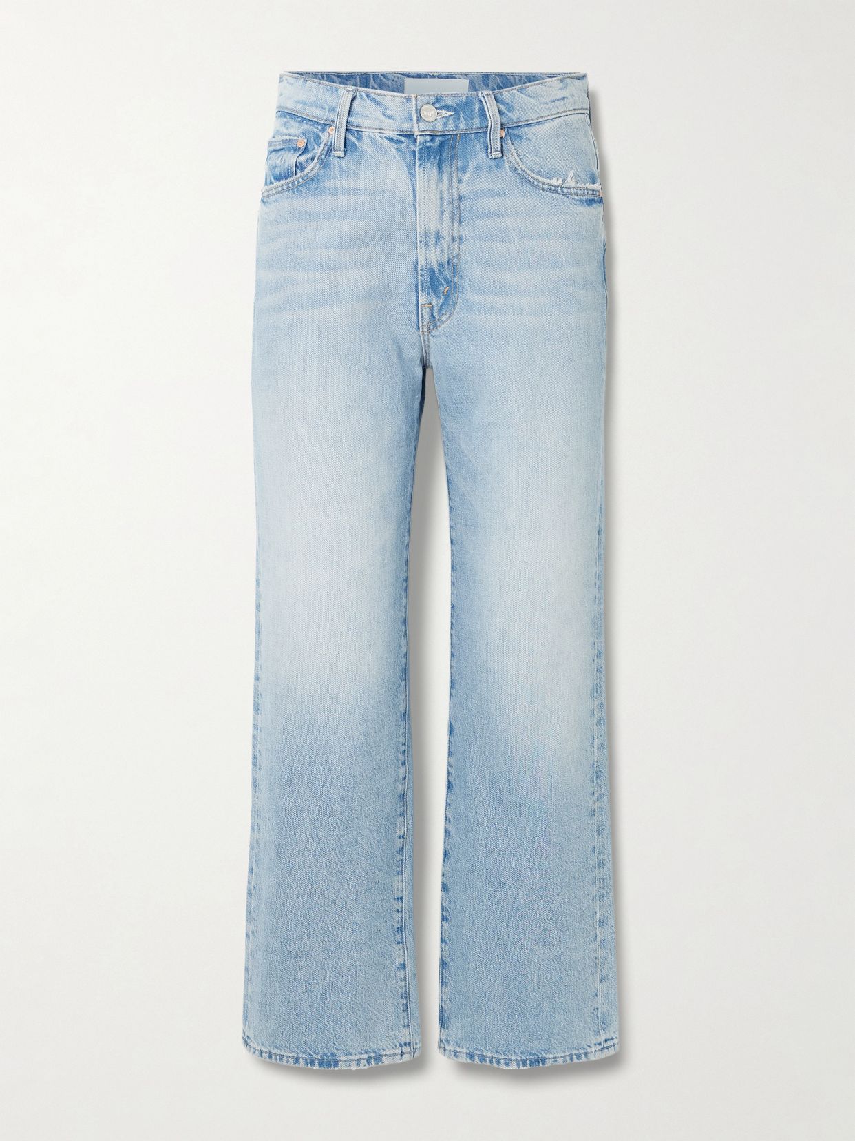 MOTHER The Rambler Zip Flood high-rise straight-leg jeans