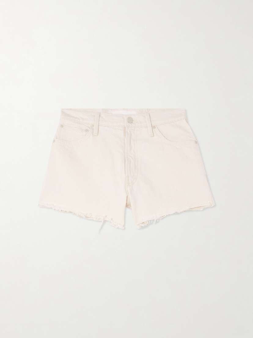 Mother The Dodger Frayed Denim Shorts