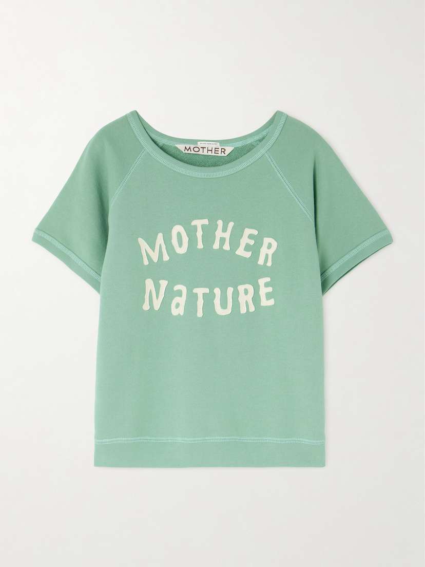 Mother Appliquéd Cotton-jersey Sweatshirt