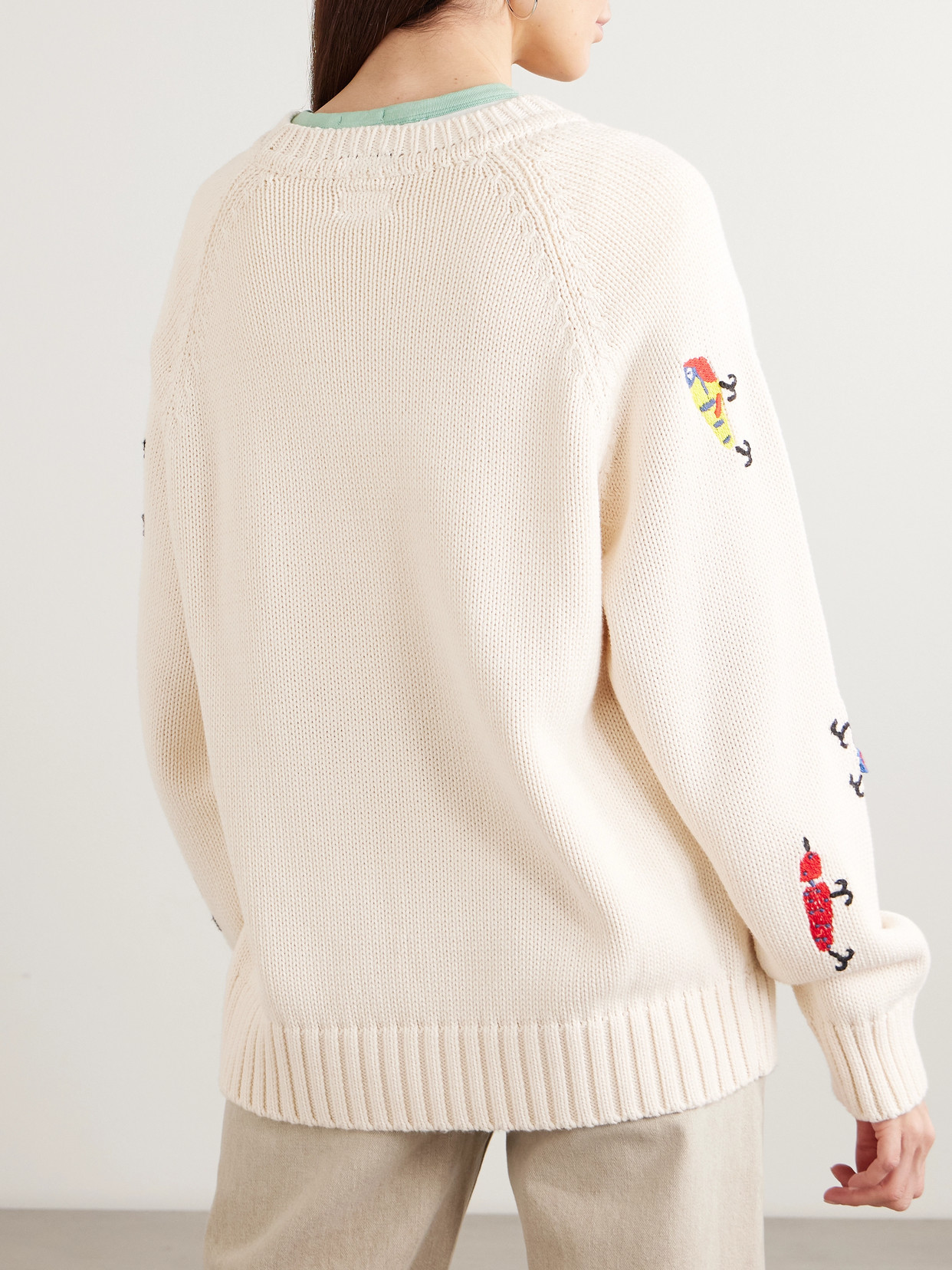 Mother The Raglan Pullover Catch Of Day Shirt In Multi,size Large In Neutral