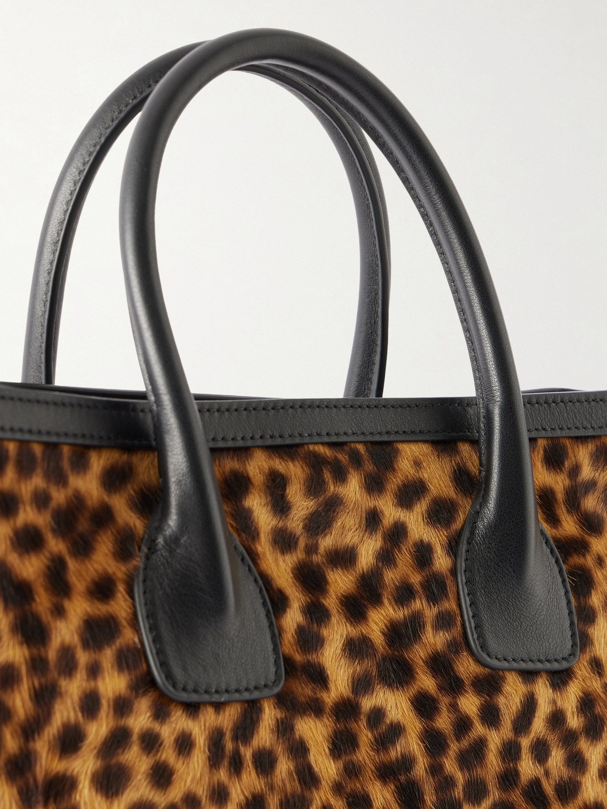 Freddie Leather-Trimmed Animal-Print Calf Hair Tote