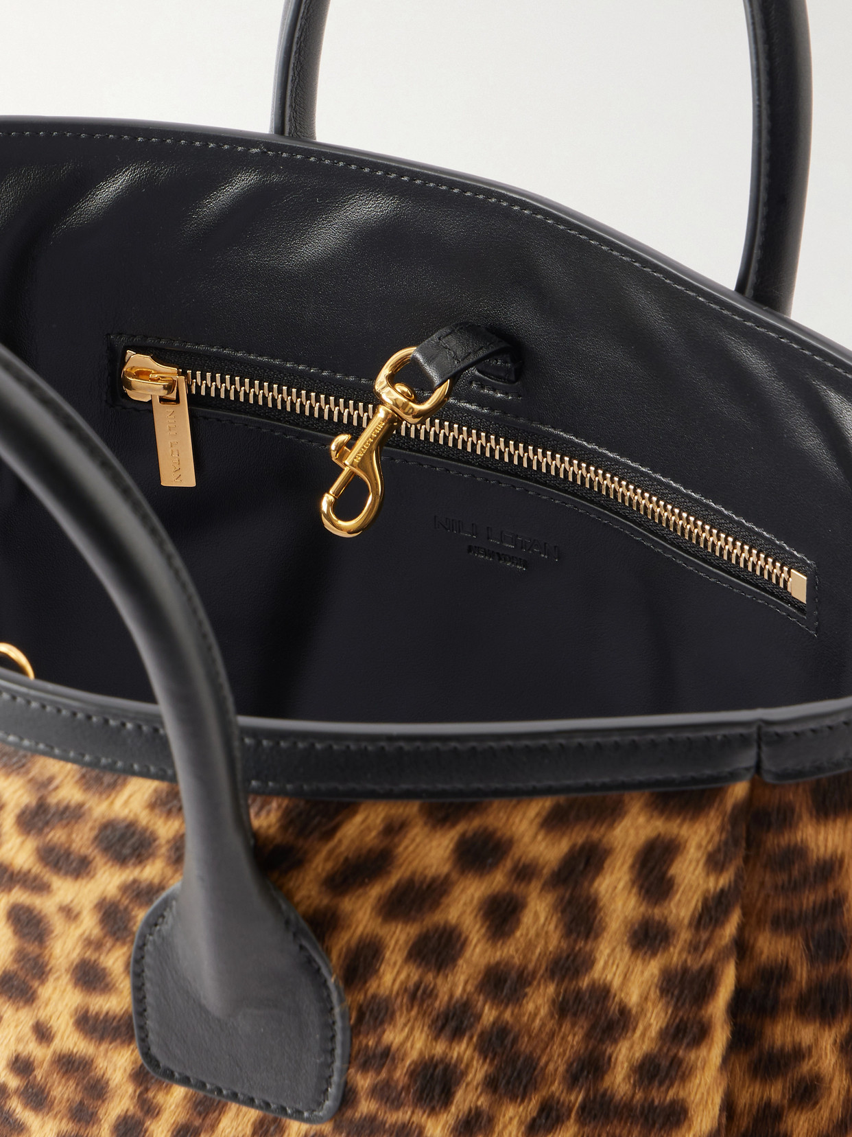 Freddie Leather-Trimmed Animal-Print Calf Hair Tote