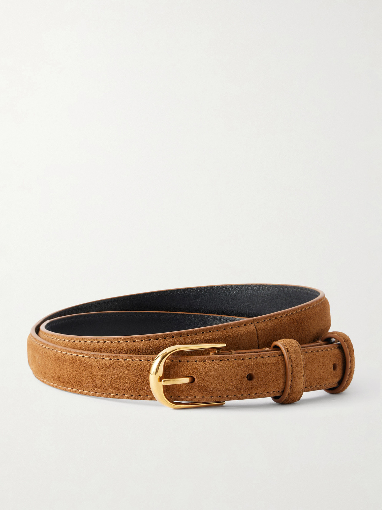 Nili Lotan Jane Suede Belt In Brown