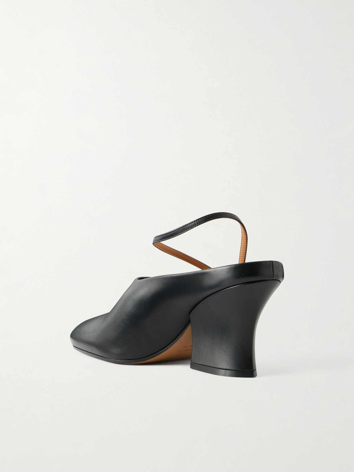 Grained-Leather Mules