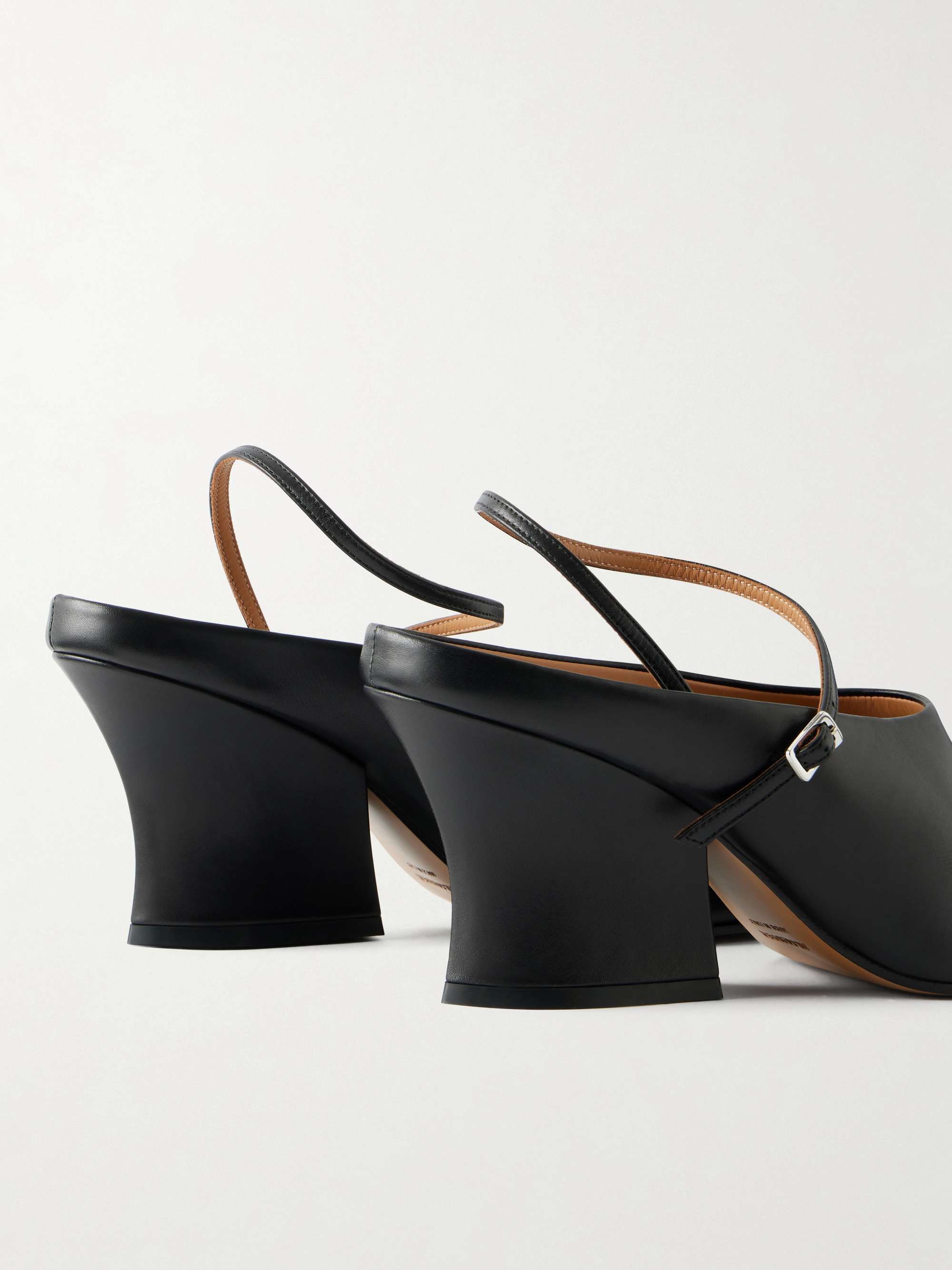 JIL SANDER Grained-leather mules | NET-A-PORTER