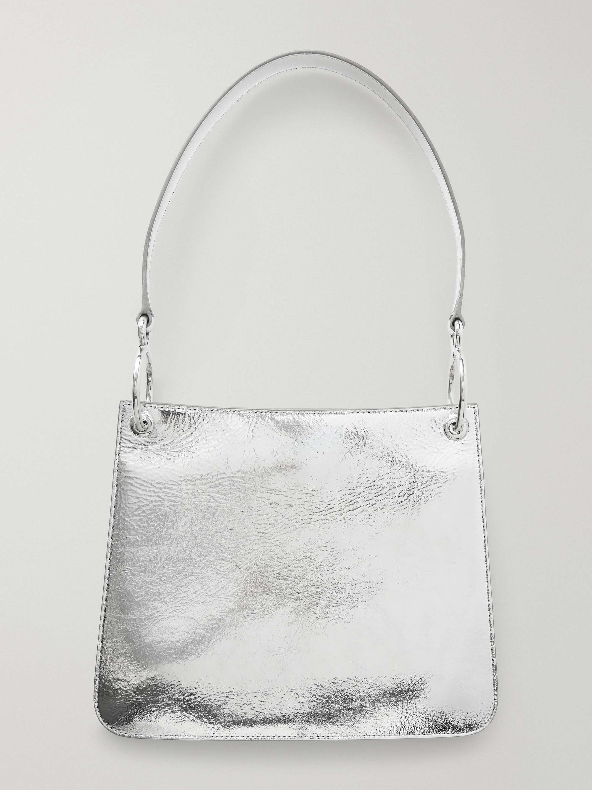 JIL SANDER Otto small metallic-leather shoulder bag | NET-A-PORTER