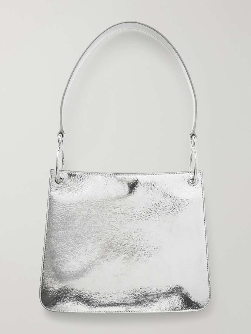 Jil Sander Otto Small Metallic-leather Shoulder Bag