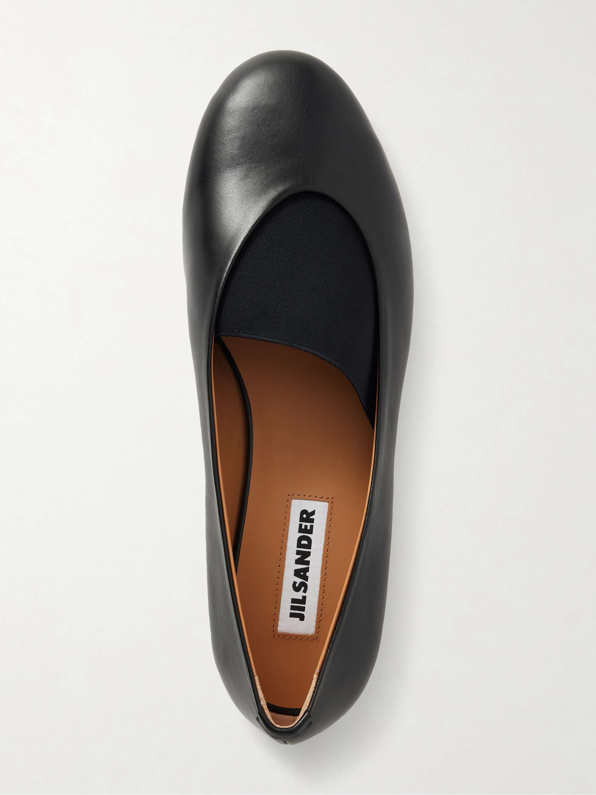 JIL SANDER Leather ballet flats | NET-A-PORTER