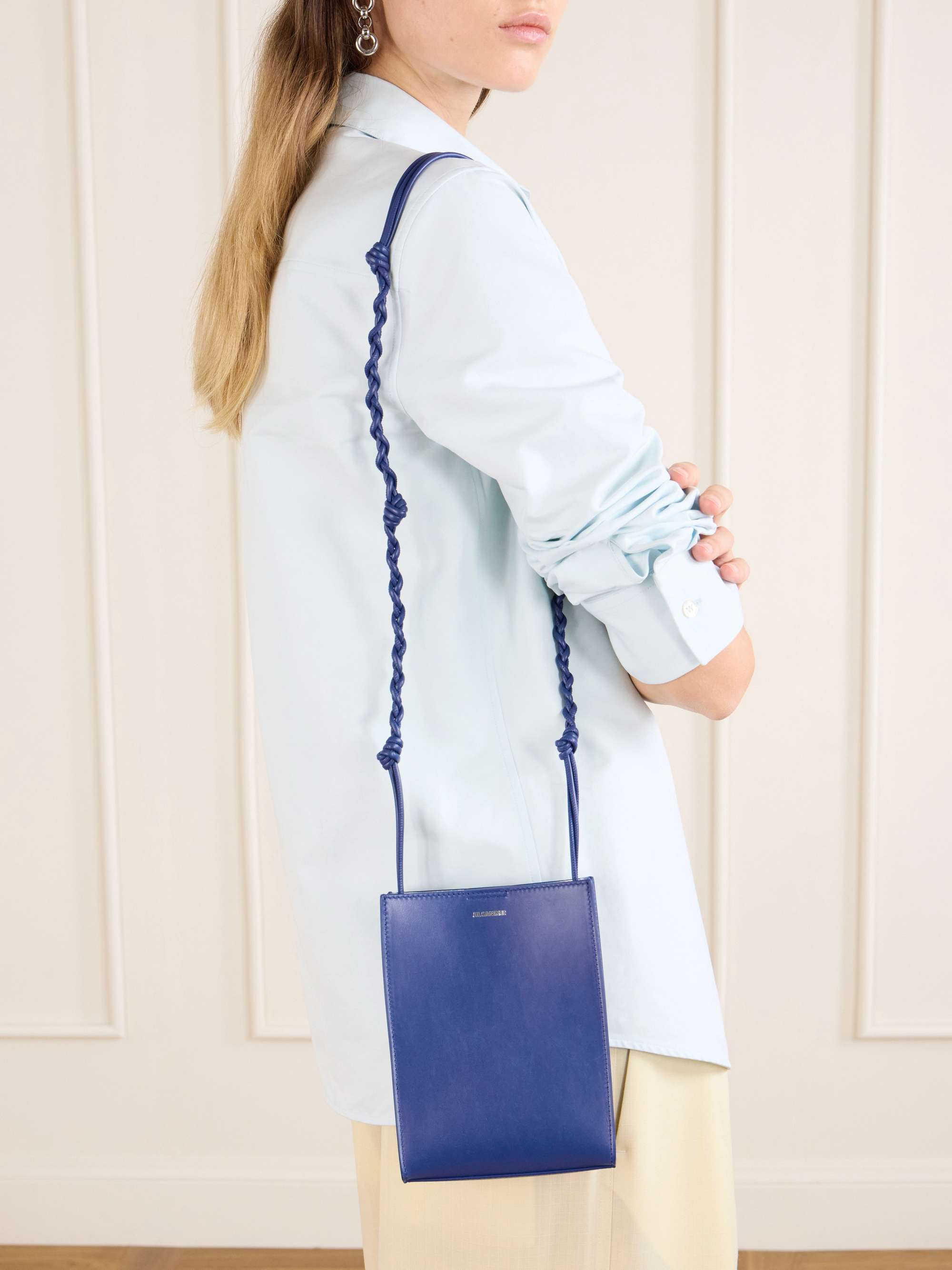 JIL SANDER Tangle leather shoulder bag | NET-A-PORTER