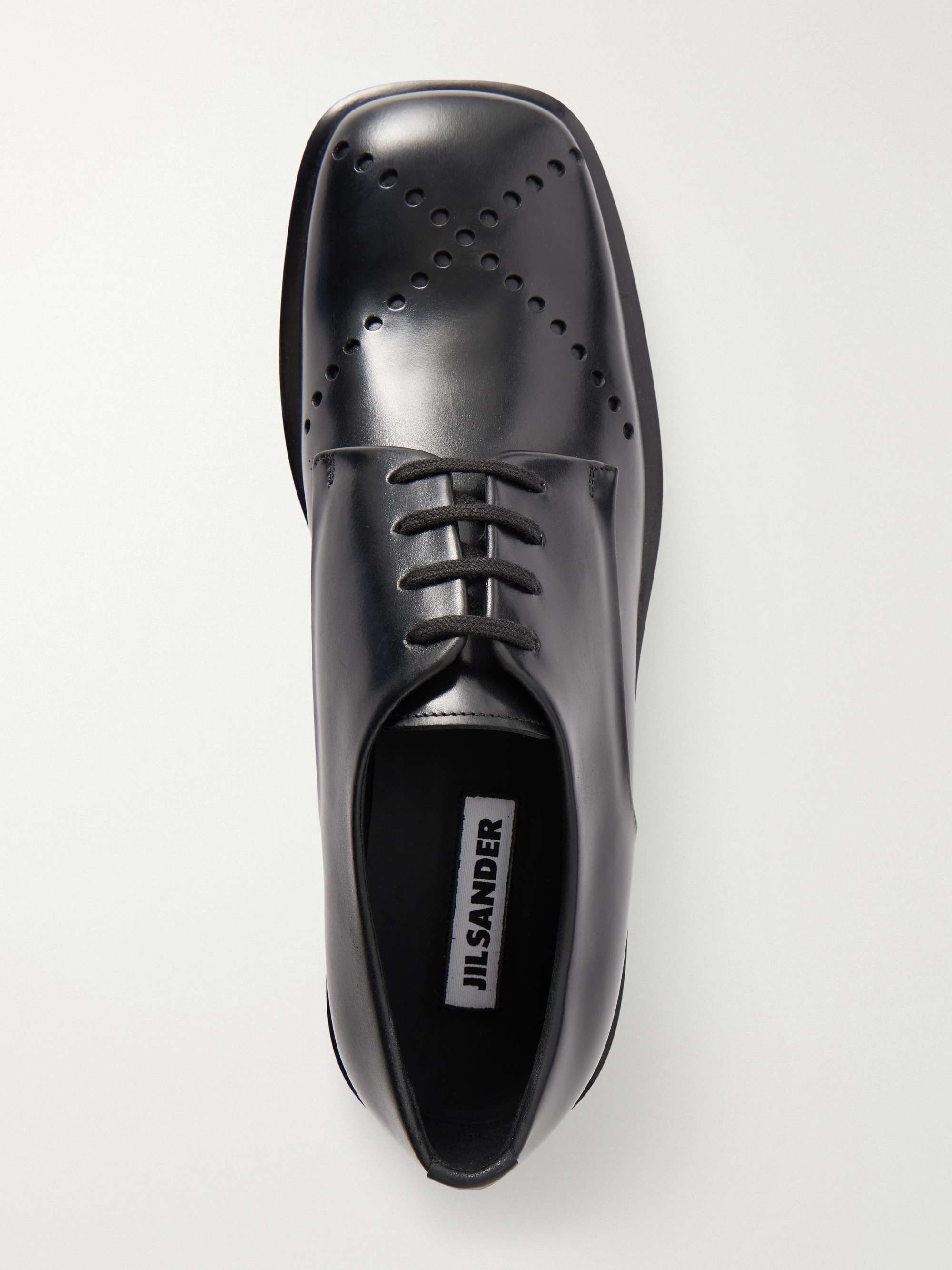 JIL SANDER Perforated leather brogues | NET-A-PORTER