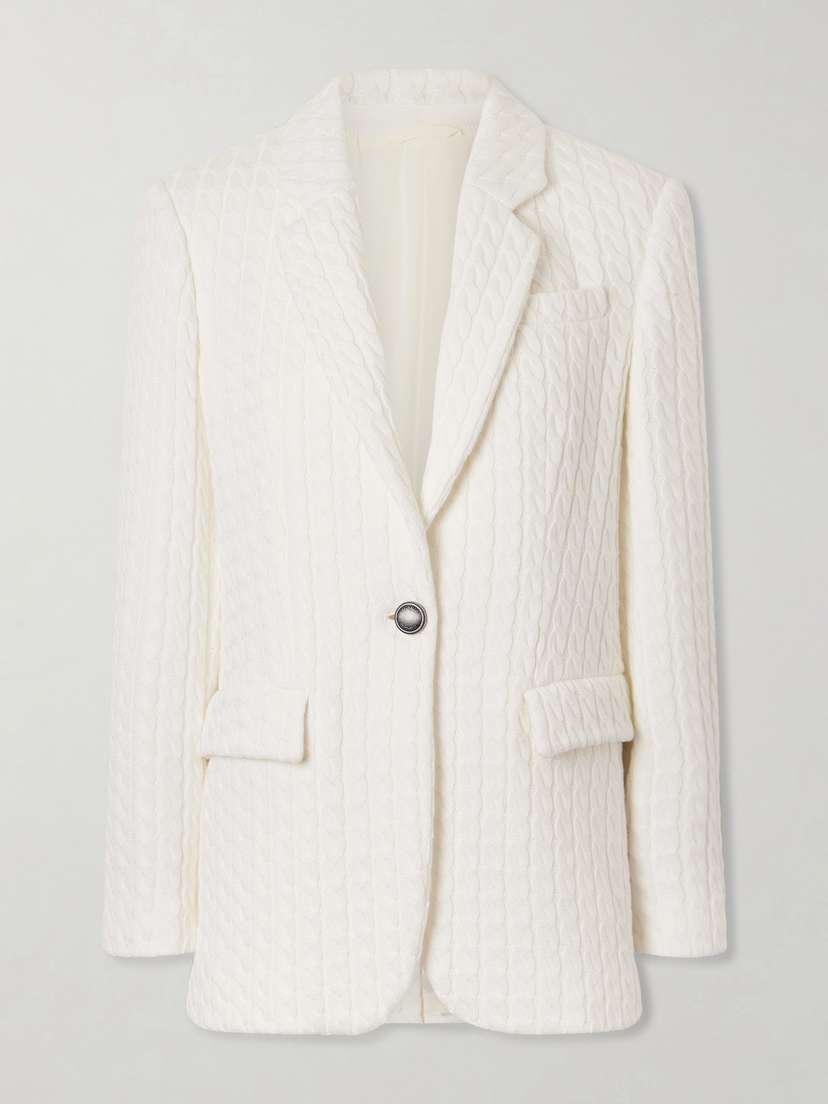 Brunello Cucinelli Cable-knit Cotton Blazer