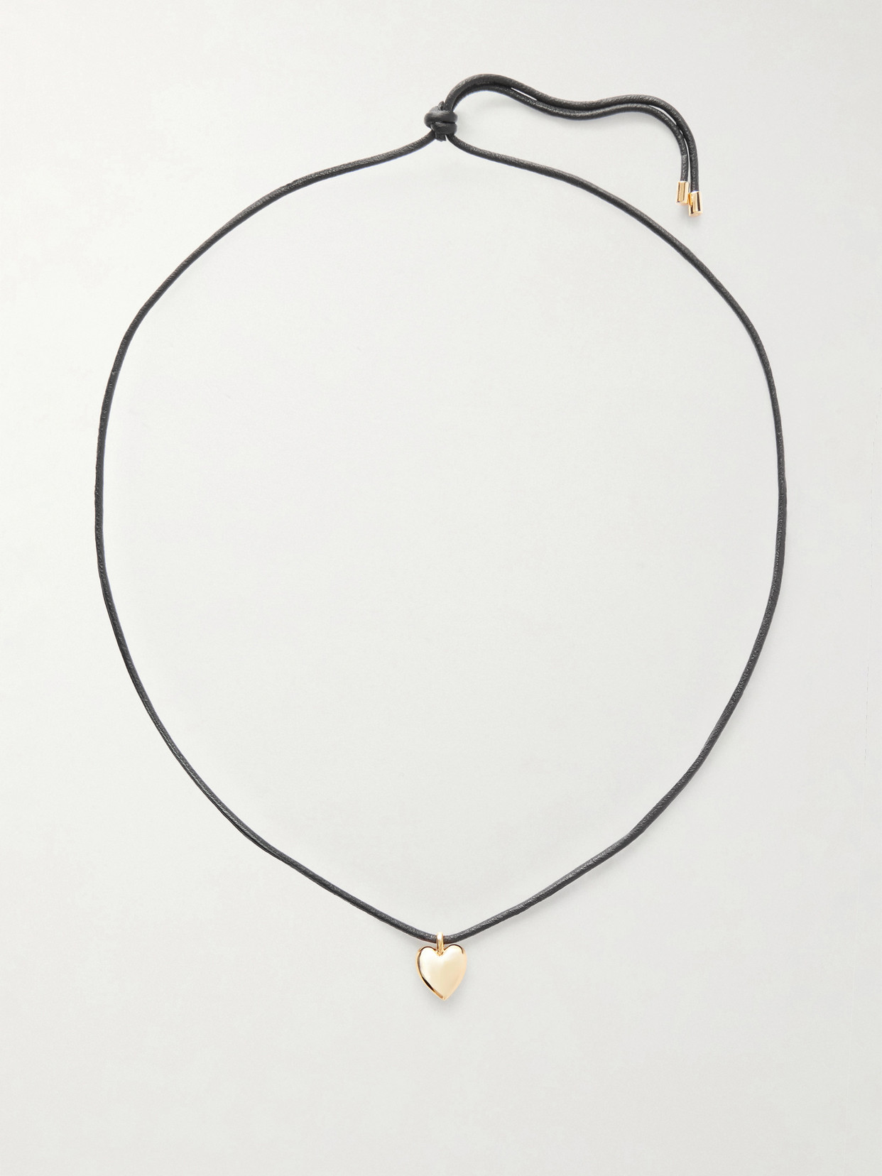 Jennifer Fisher Puffy Heart Gold-plated And Leather Choker